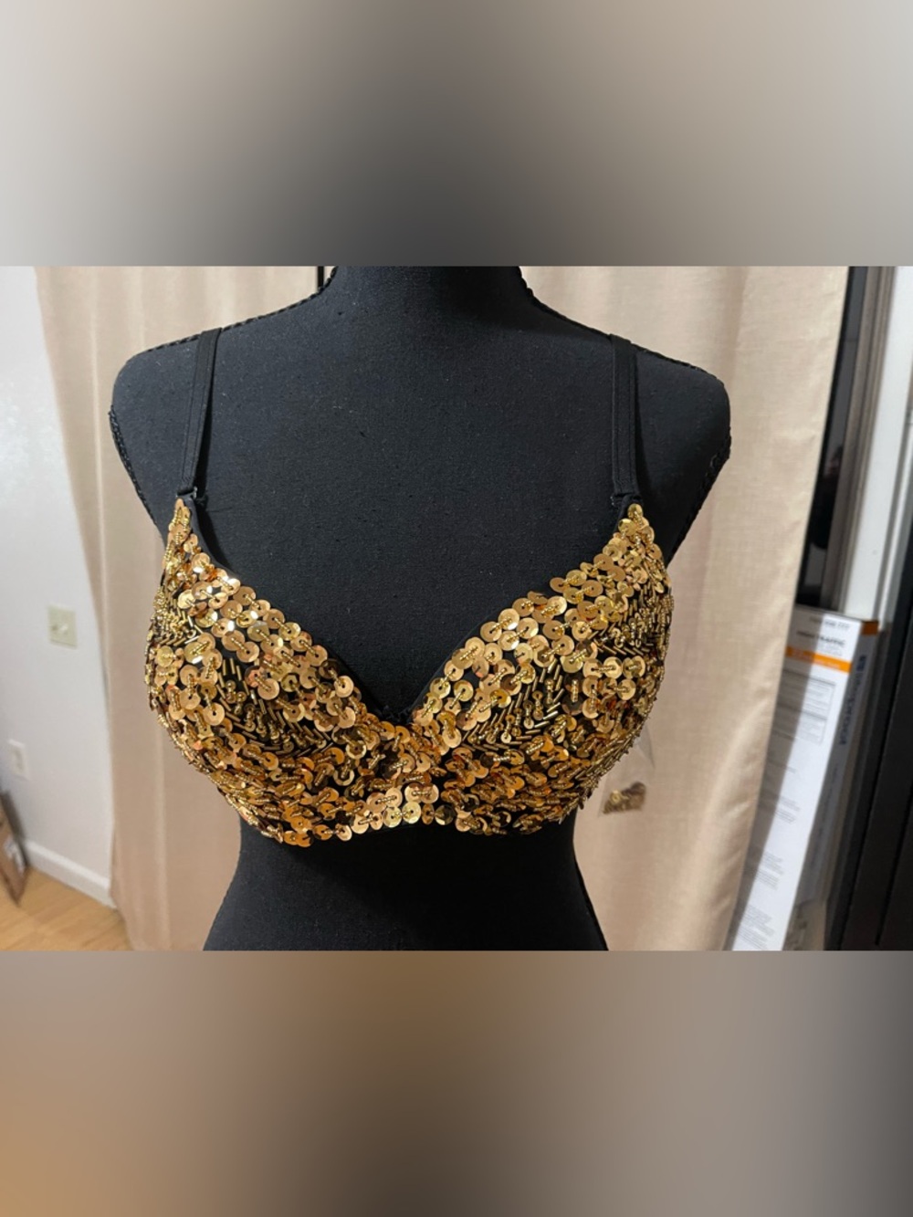 Gold Sequin Bra - Womens Intimates